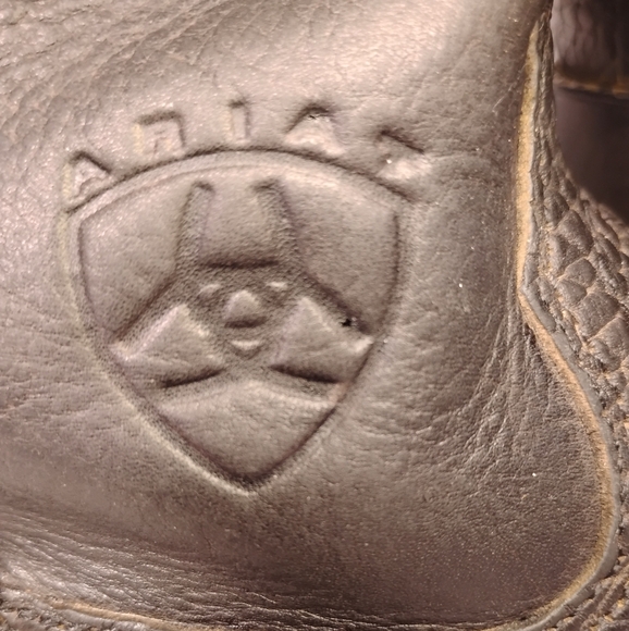 ARIAT HERITAGE ROPER BOOT BLACK FULL GRAIN LEATHER MENS 10 EXCELLENT CONDITION - Picture 3 of 10